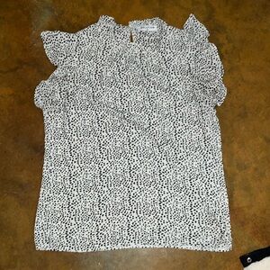 High Neck Dot Blouse